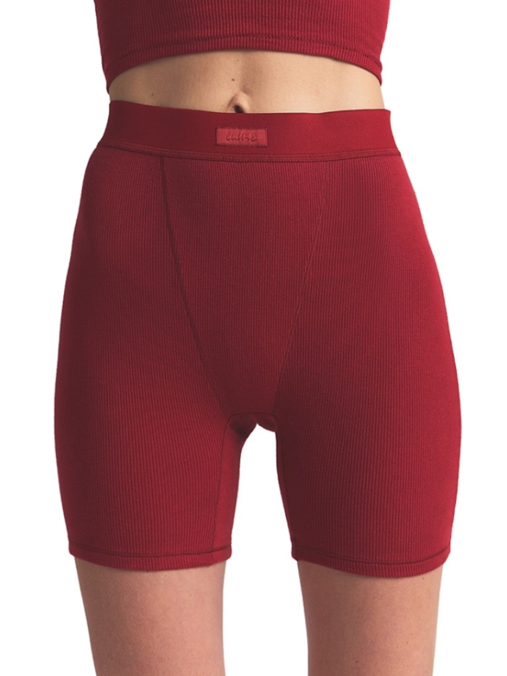 Skims NWOT Cotton Rib Boxer in Brick, Size L